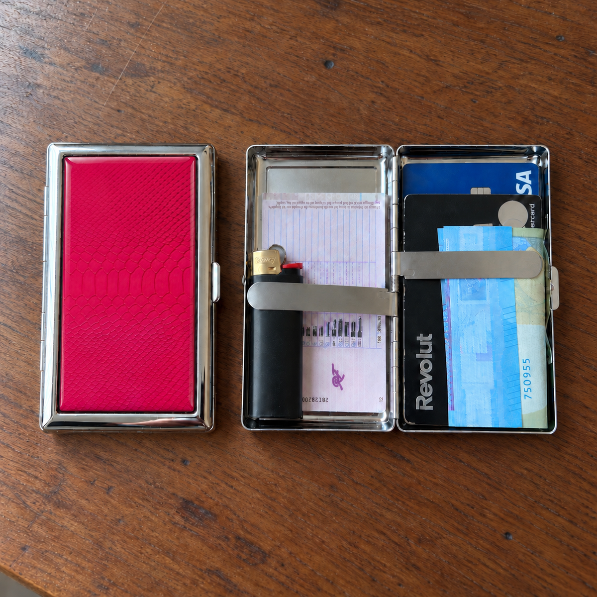 Porte-cartes Rose Viper