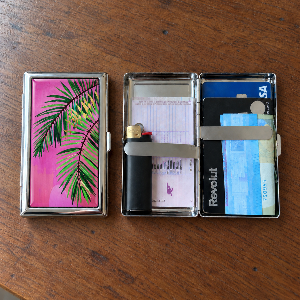 Porte-cartes Fuchsia Palms